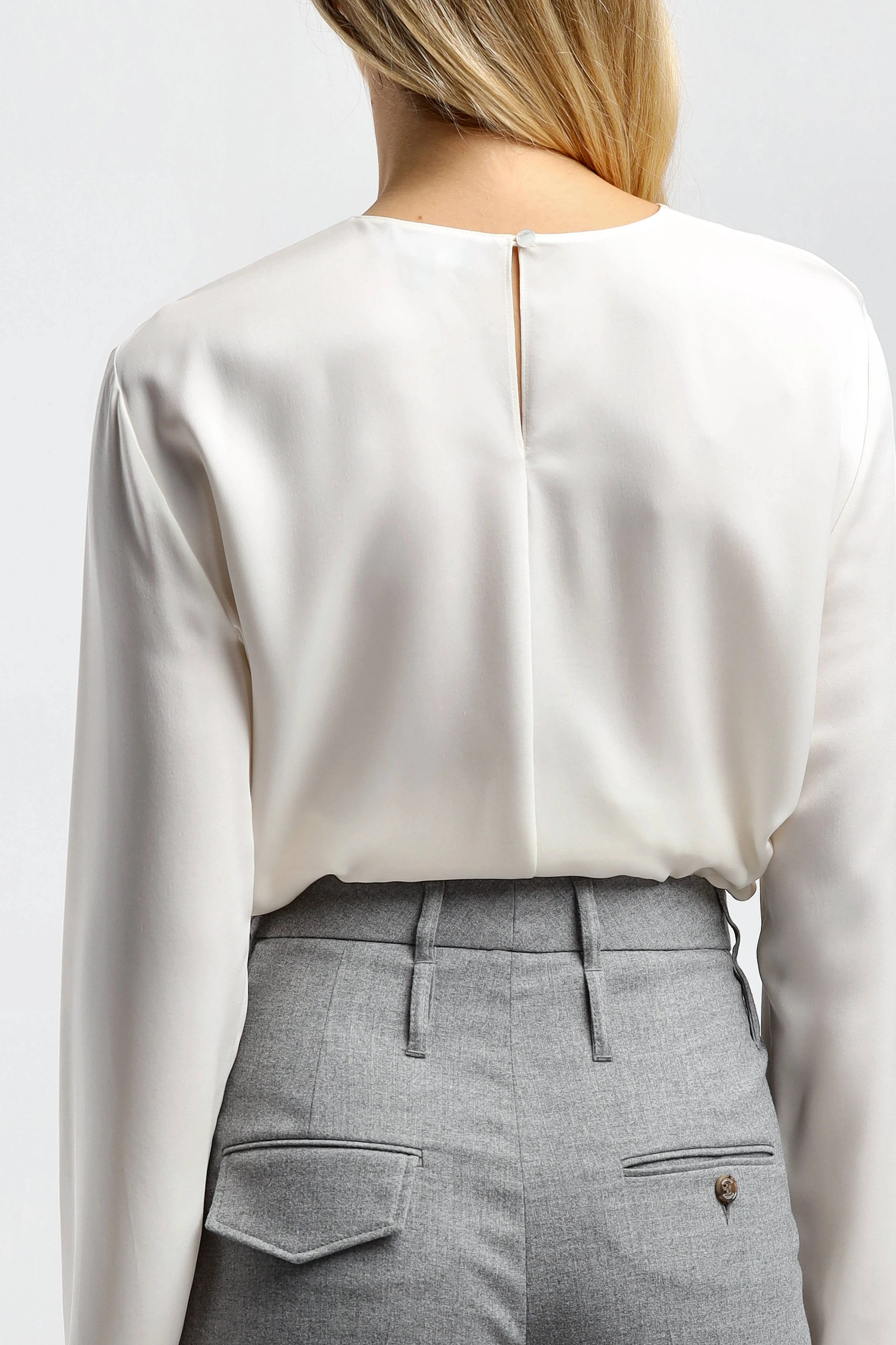 Bluse Cape in Ivory