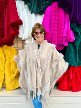 Faux Fur Pelts Cape