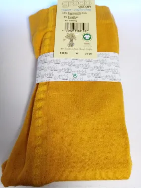 Organic Grodo Warm Yellow Cotton Tights - Comfort Fit & Soft Feel