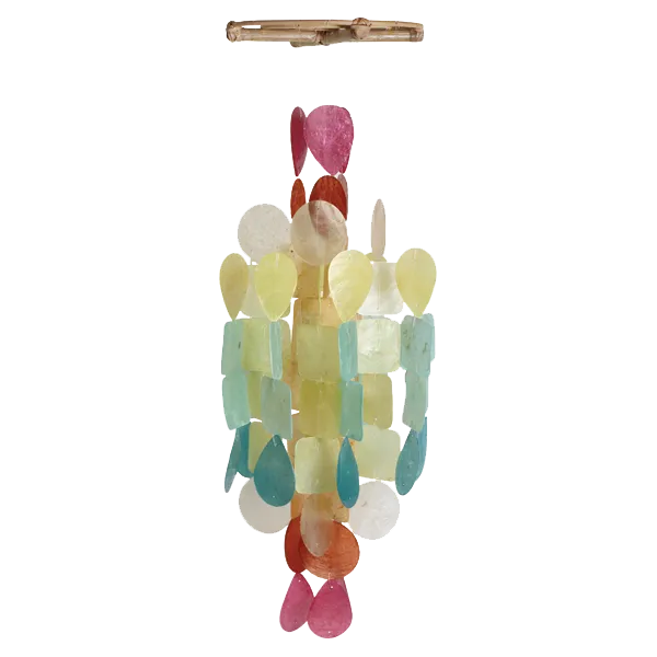 Round Fiesta Capiz Wind Chime, Medium