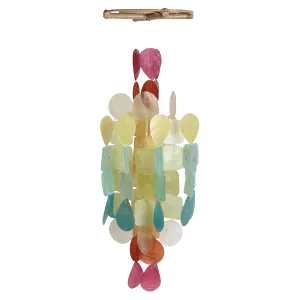 Round Fiesta Capiz Wind Chime, Medium