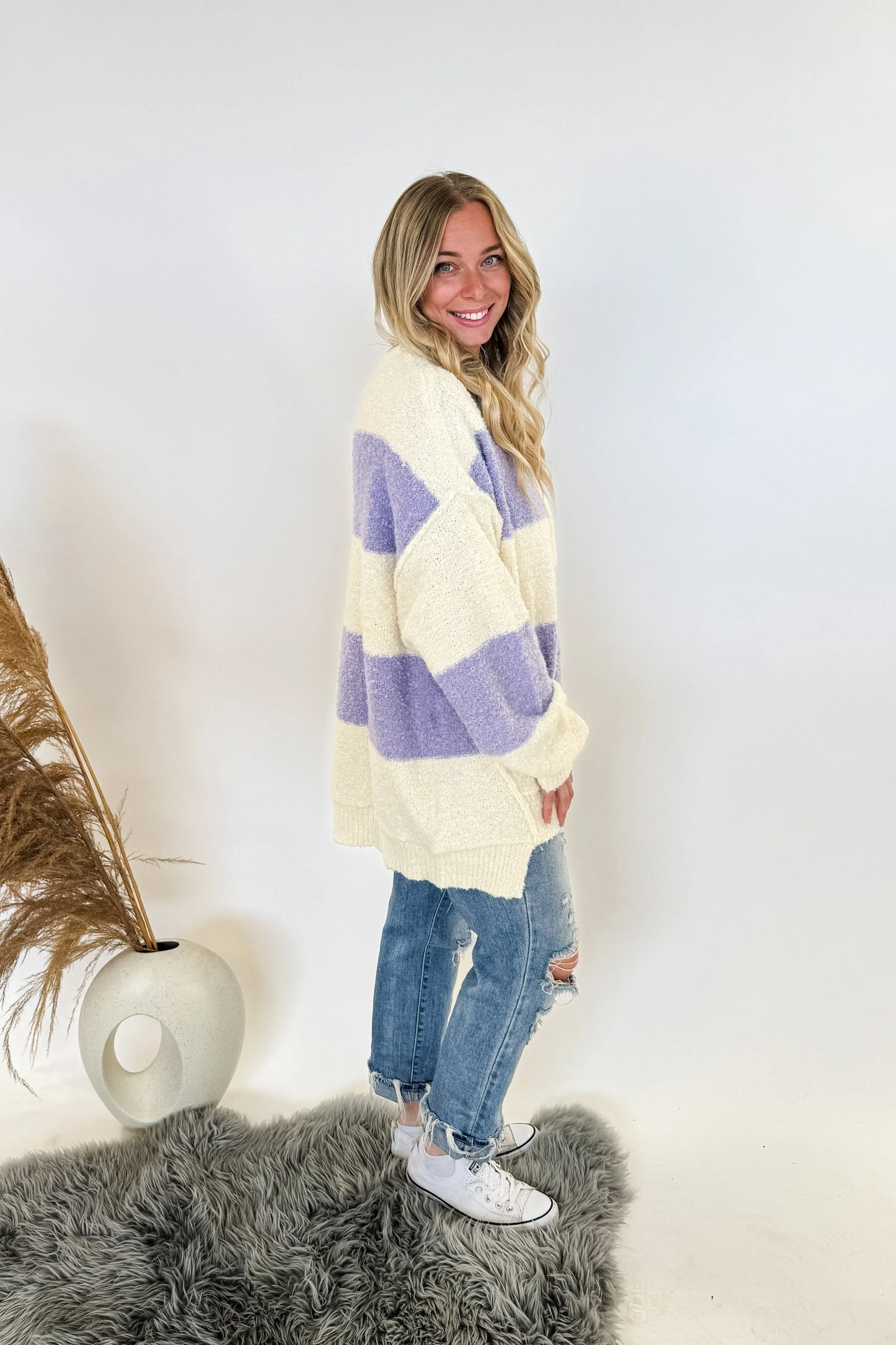 Sweater Oversized Stripes Over You